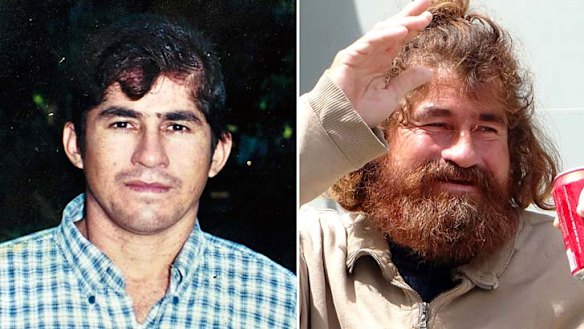 Before and after: Jose Salvador Alvarenga's fishermen friends believed he was dead.