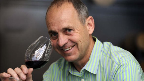 Happy winner: Stephen Pannell won for his 2013 Adelaide Hills Syrah.