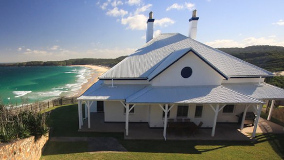 Point duty ... the cottage at Sugarloaf Point lighthouse.