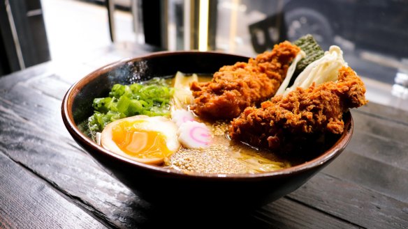 Comfort and security: Fried chicken ramen from Butter in Surry Hills.