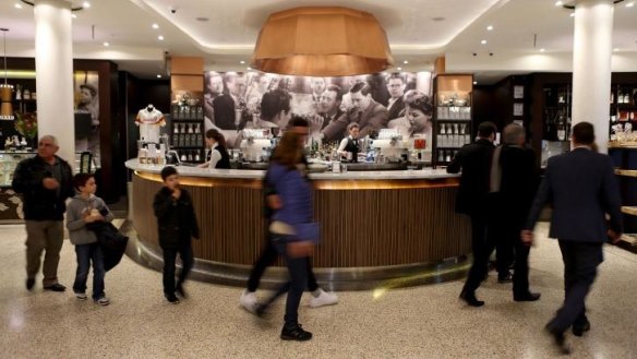 Expansion plans: Inside the bustling Brunetti cafe on Lygon Street.