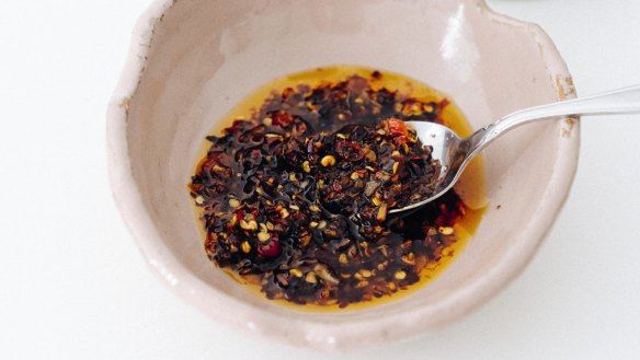 Garlicky, salty and heavy on the heat, this chilli oil is a real flavour bomb.