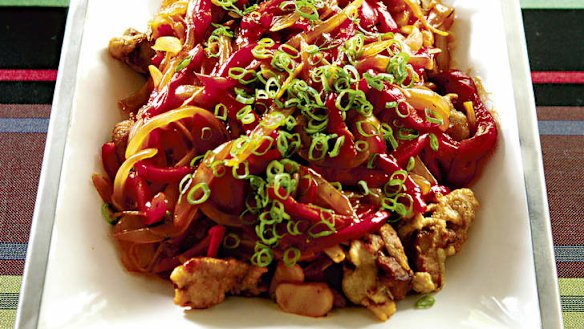 Crunchy sweet and sour pork.