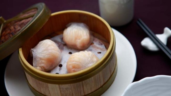 The prawn dumplings.