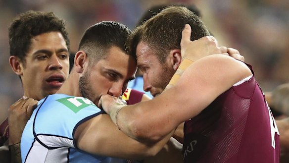 Face off: Gavin Cooper and Jack Bird.