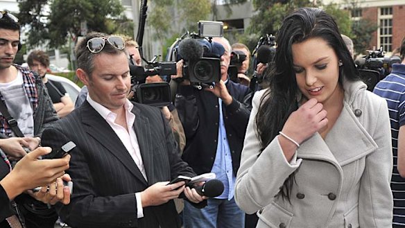 Kim Duthie steps out for another quiet morning stroll.