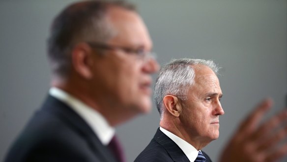 Treasurer Scott Morrison and Prime Minister Malcolm Turnbull.