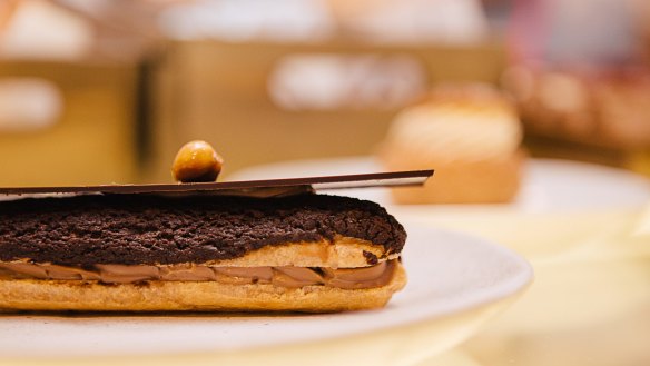 A chocolate eclair - for breakfast? 