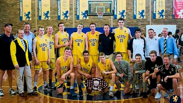 Kings of the court: The Scots College's premiership-winning basketball team this year.