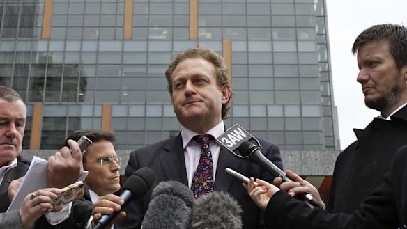 Deal debunked ... advocate for the rights of refugees David Manne greets the media on Wednesday.