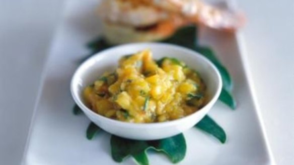 Nectarine and cucumber salsa