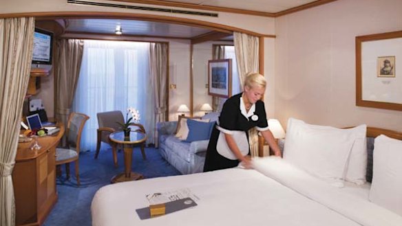 Something suite ... room services aboard the Silver Whisper.