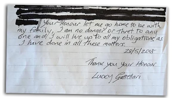 The second half of Gattellari's letter. 