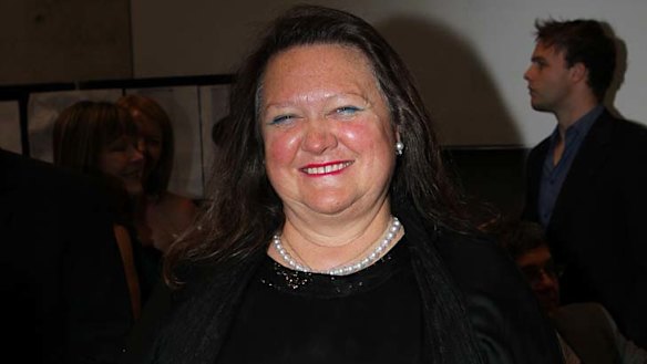 Top of the ladder ... Gina Rinehart.
