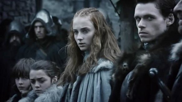 The Stark children in the Game of Thrones.