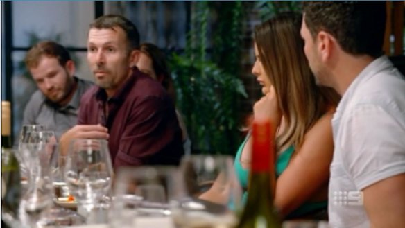 Sean explaining what he heard on boys night.