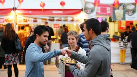 Crowds flocked to the first Night Noodle Markets at South Bank last year.