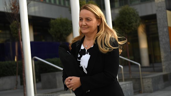 Commonwealth Bank executive Marianne Perkovic, outside the Royal Commission.
