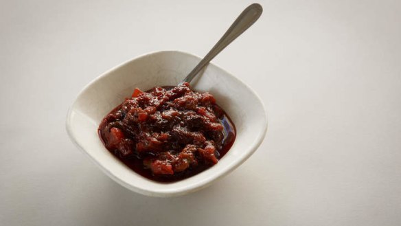 Rhubarb chutney.