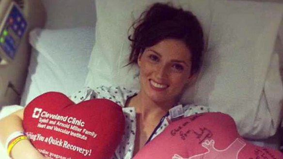 Web hit ... Rachel posted a photo of herself online