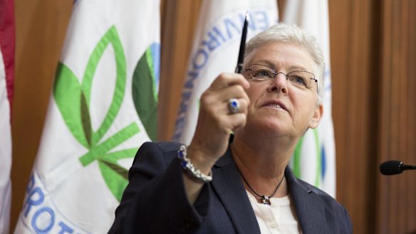 Former EPA administrator Gina McCarthy signed off on a plan to cut carbon dioxide emissions from power plants by 30 per cent by 2030.