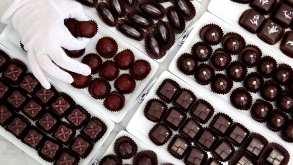 Labour of love: Zokoko's finished chocolates.