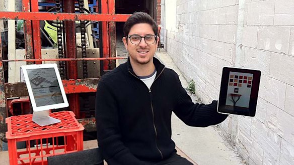 Alon Tamir, creator of Wallee, with some of his company's products.