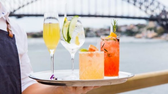 Enjoy cocktails by the harbour at The Bennelong Balcony bar. 