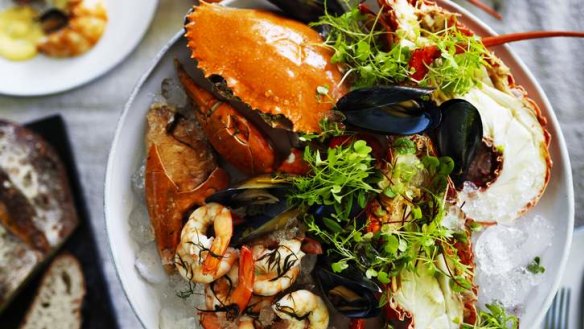Four kinds of seafood combine to make this a memorable feast.