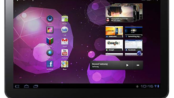 More open than iPad 2 and much better cameras ... Samsung's Galaxy Tab 10.1v.