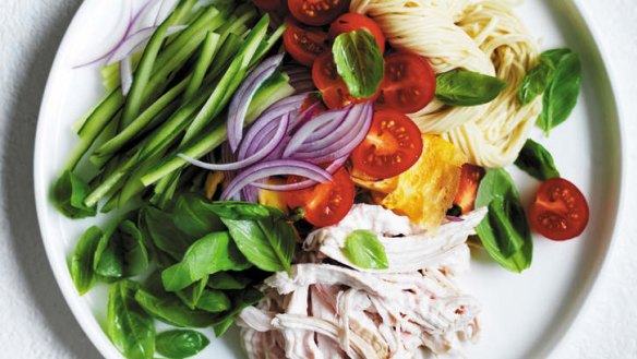 Perfect for summer: chicken noodle salad.