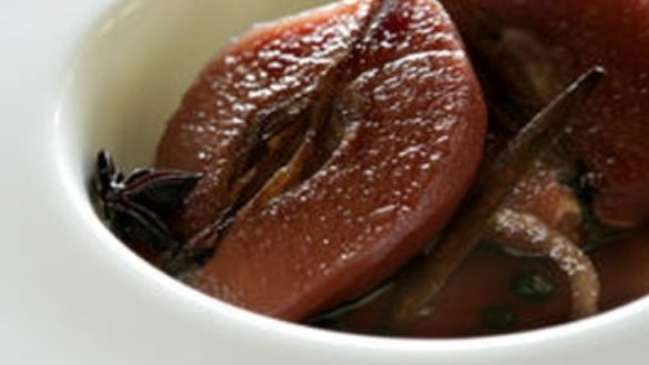 Slow-baked quince with honey yoghurt