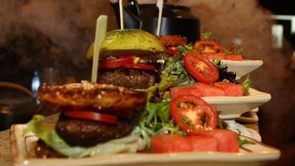 Fun flavours: Some of the creative 'burgers' at One Tea Bar.