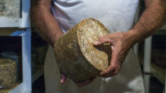 Ian Fowler, of Bay of Fires in Tasmania, makes his award-winning cheddar in a shipping container. 