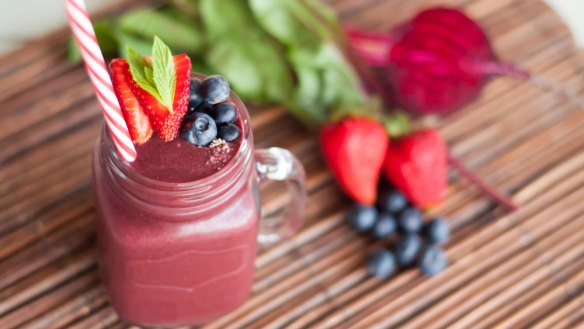 Beet berry blast NutriBullet smoothie
