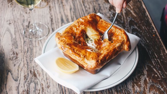 The Builders Arms fish pie may not have pastry on the bottom, but it's become a favourite dish at the Fitzroy pub.