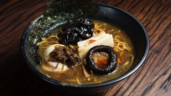 Rising Sun's 'darkness' ramen. 