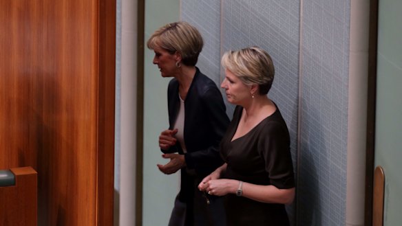 Foreign Affairs Minister Julie Bishop and shadow minister Tanya Plibersek in Question Time on Thursday.