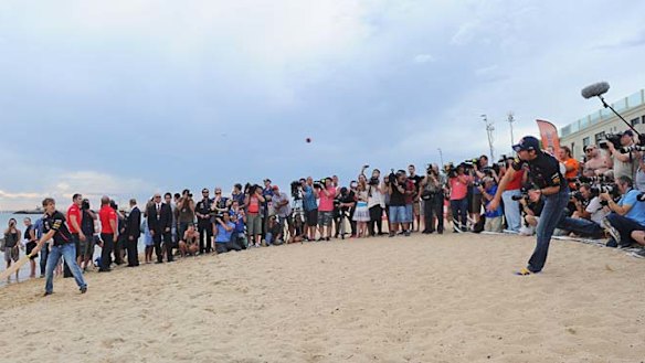 Rivals on bitumen or beach