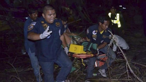 Bus plunges into ravine killing 30 in western Thailand