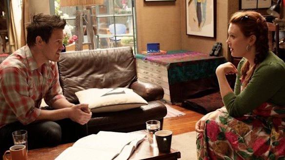 Bowditch in <i>Offspring</i>, with Eddie Perfect.