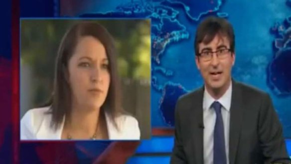 "Does Australia have a Sarah Palin?: John Oliver pokes fun at Stephanie Bannister.