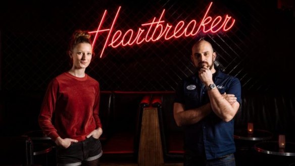 Zara Young and Michael Madrusan of Heartbreaker Bar.