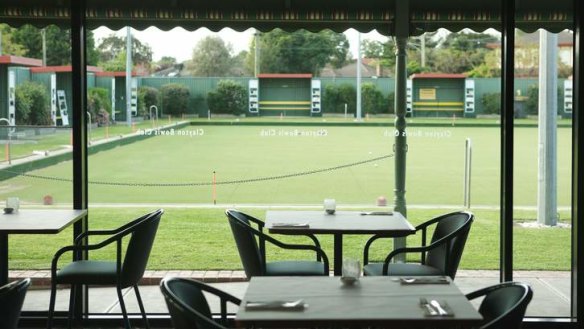 Green days: Champion's Grill offers low-key fine dining in the unlikely setting of Clayton Bowls Club.