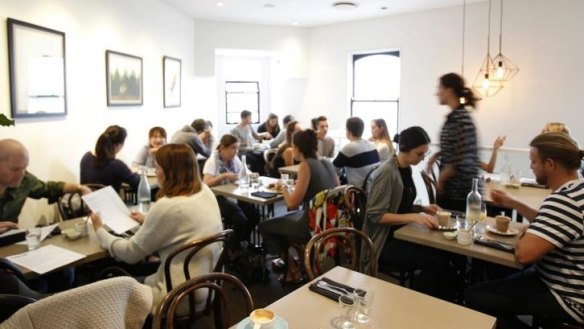 Sunday brunchers pack out the Pinbone dining room.