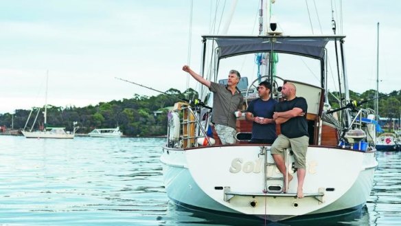 From left, Matthew Evans, Ross O'Meara and Nick Haddow set off on their adventure around Tasmania.