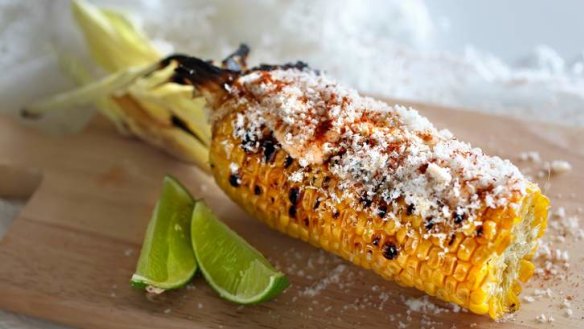 Chipotle adobo can be mixed with mayonnaise to give a  spicy boost to chargrilled corn.