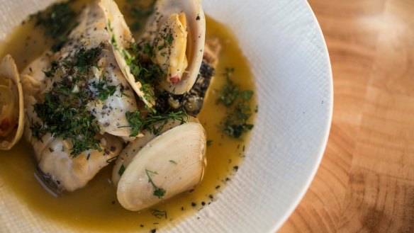 Go-to dish: Blue-eye trevalla with almejas (clams) and vermut bianco.