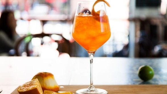 Drop into Salt Meats Cheese Broadway for an Aperol spritz.