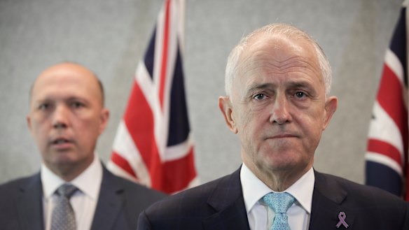 Peter Dutton and Malcolm Turnbull.